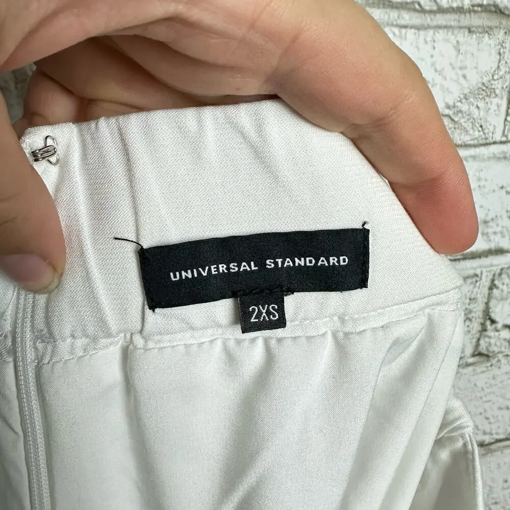Universal Standard Skirt Navia Outline Wrap Tie White Black 6 8
